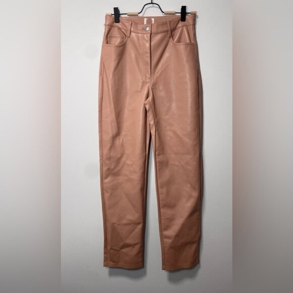 Aritzia Wilfred Melina Pant Light Pink Vegan Leather size 2 Tall approx - Picture 4 of 7
